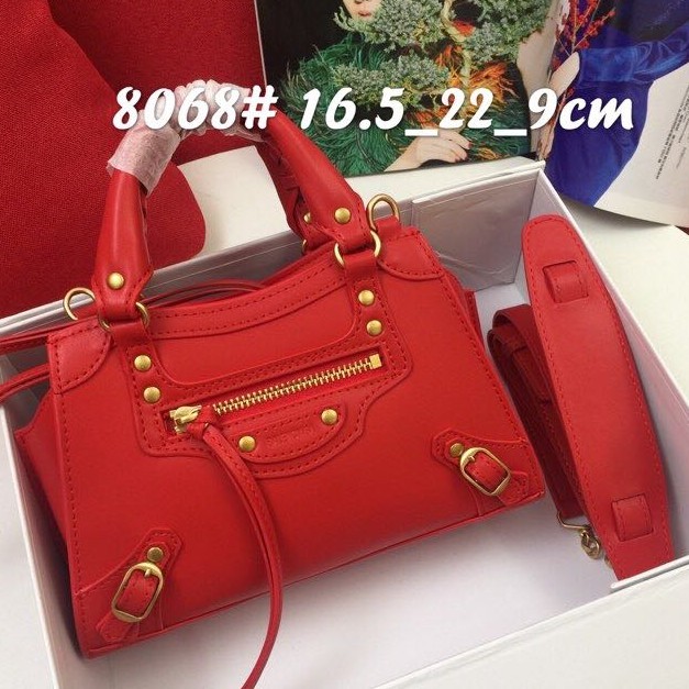 balenciaga motorcycle bag red