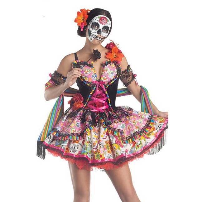 sexy sugar skull halloween costume