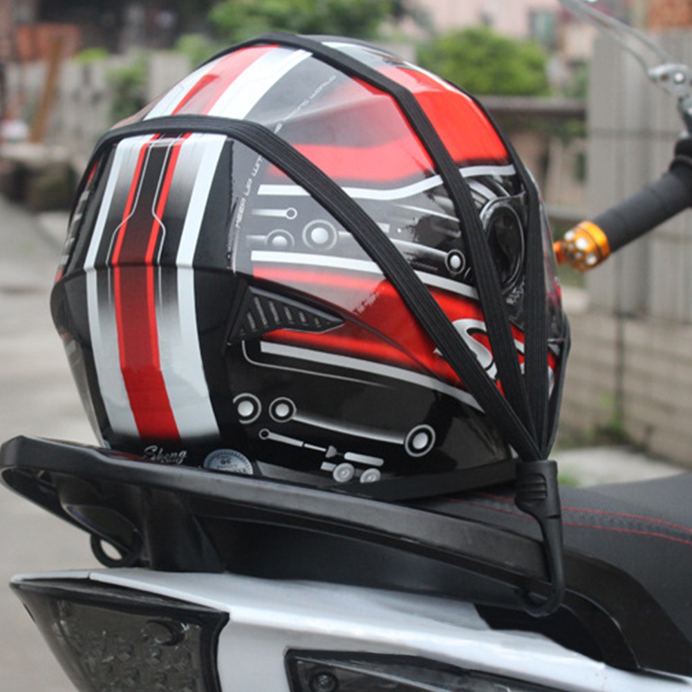 strapping luggage to motorcycle