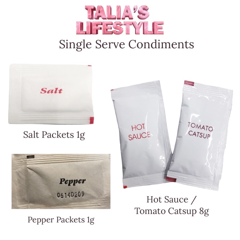 Single Serve condiments / condiments in sachet packets (by 100 pcs