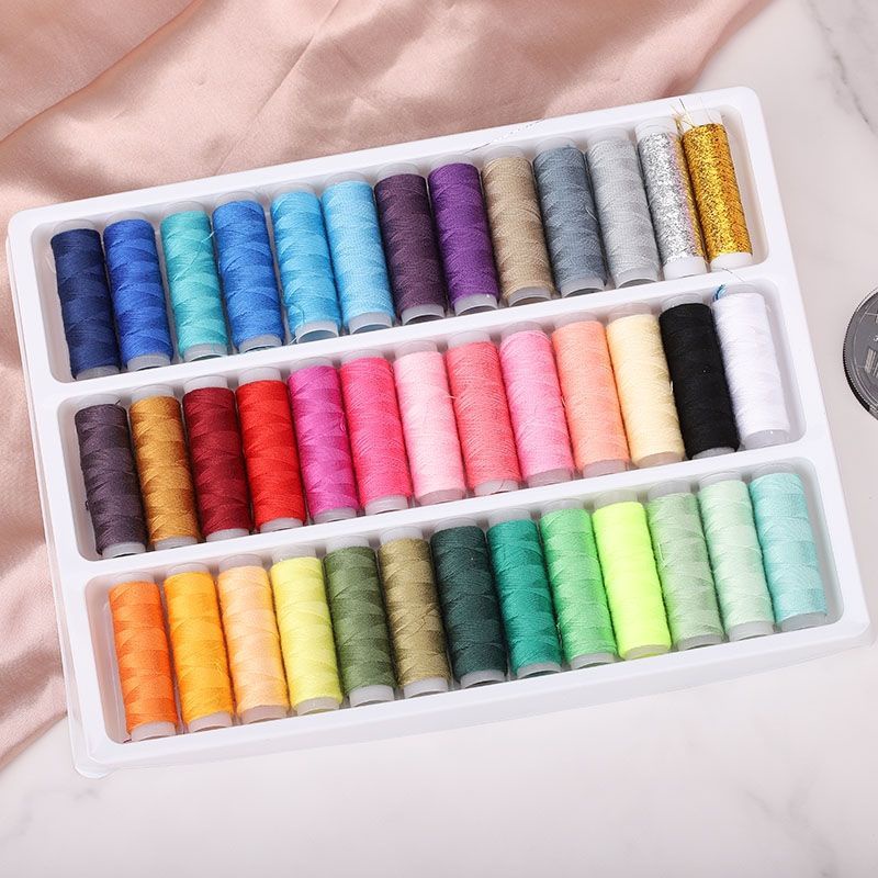 Pink SUNTQ Sewing Thread Polyester 6 PCS 300m Each Grey Green Multi-Colour Sewing Thread Kit Multicoloured Sewing Accessories for Sewing by Hand and Sewing by Machine Beige 