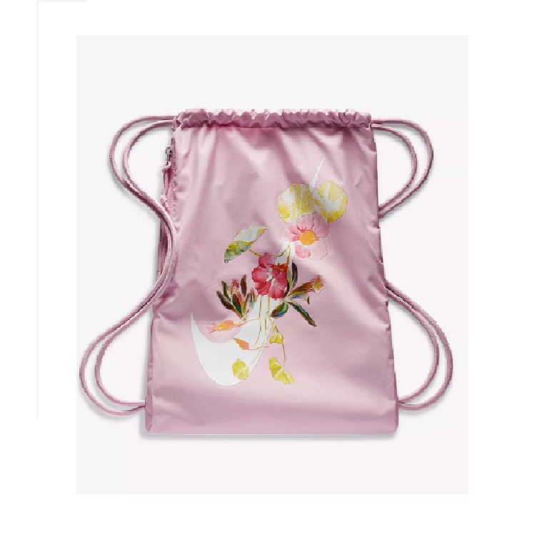 nike floral drawstring bag