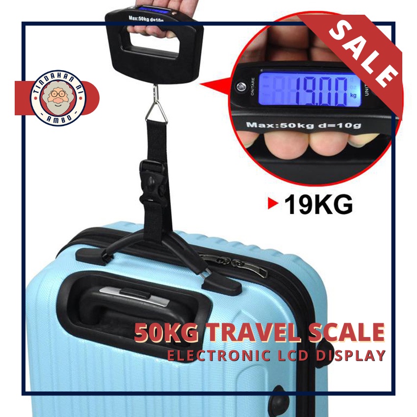 50kg Portable LCD Display Electronic Travel Luggage Scale TravelScale