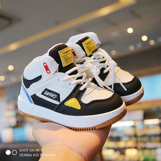 SENMA High Cut Shoes For Kids Boys Rubber Shoes Baby Girls Sneakers Fashion Kids Shoes 1-6 Years Old