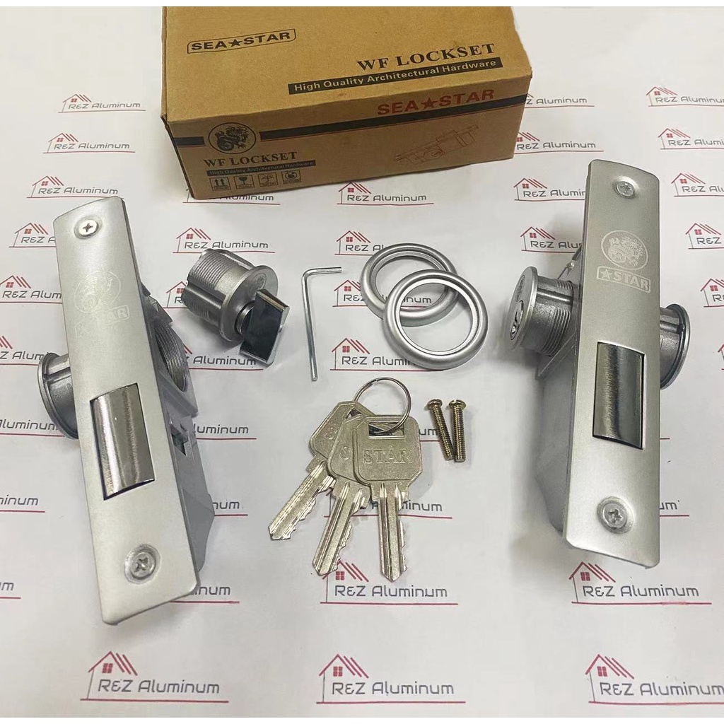 ED WF Lockset with Thumbturn Aluminum Swing Door Lock Set Single Double