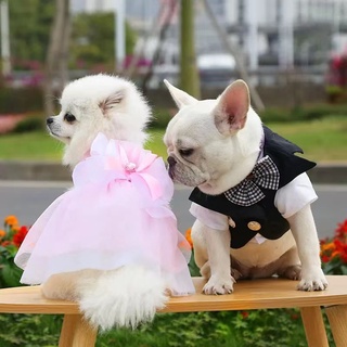 Dog Wedding Suits Dog Clothes Pet Clothing Puppy Skirts Bridal Clothing Cat Evening Dresses
