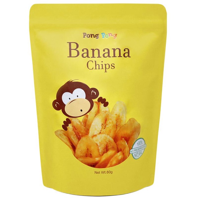 EQGS PongPong Banana Chips 60g/pack Mindoro Locally Made In The