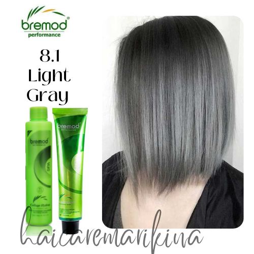 8.1 LIGHT GRAY Bremod Hair Color With Oxidizer Set Shopee Philippines