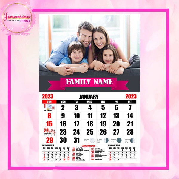 CALENDAR 2023 PERSONALIZED CUSTOMIZED WALL CALENDAR Shopee Philippines