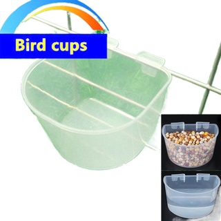 ☇10 Pcs Plastic Bird Feeders Cup Pigeons water bowl feeding supplies Drinking Cup