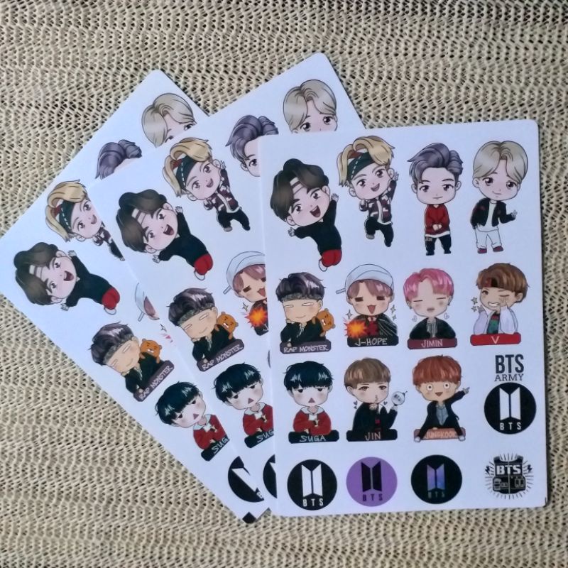 BTS Chibi Stickers 16pcs | Shopee Philippines