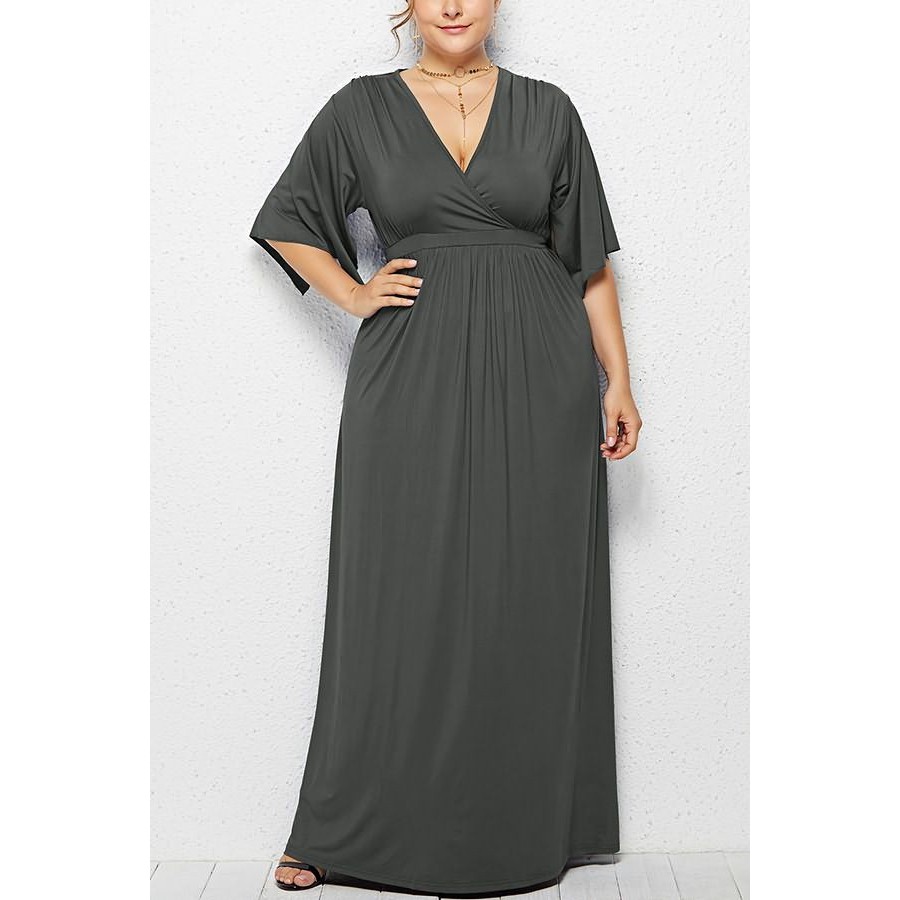 dark grey plus size dress