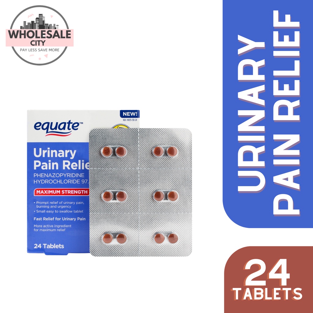 EQUATE URINARY PAIN RELIEF 24 TABLETS can be sold per 6tablets Shopee