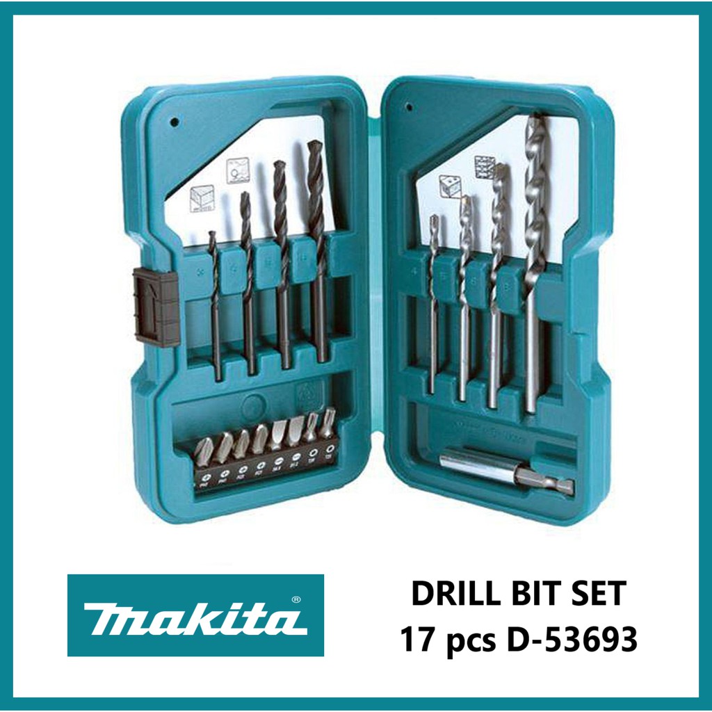 Makita Drill Bit Set D53693 17 pcs Set Original With Case Shopee
