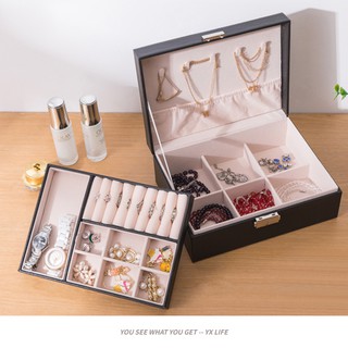 Lovely Jewelry Box Storage Box Necklace Ear Studs Earrings Jewellery Organizer
