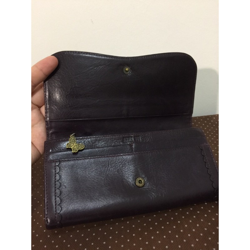 AUTHENTIC ANNA SUI LONG WALLET BUTTERFLY DESIGN USED | Shopee Philippines