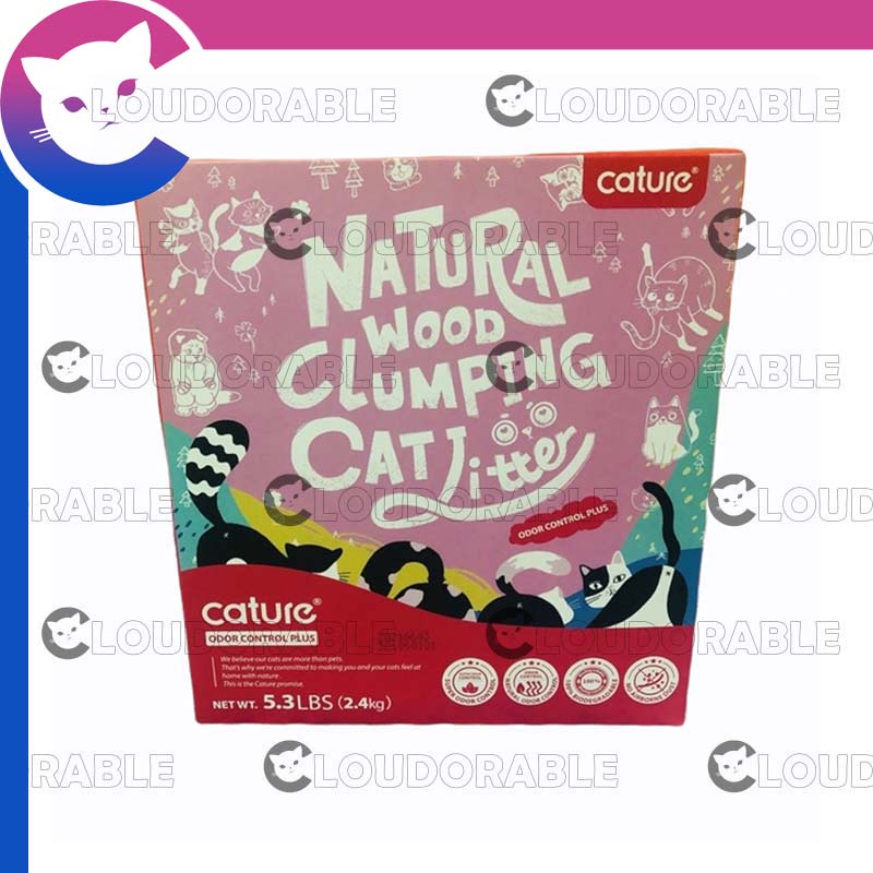 Cature Odor Control Plus Natural Wood Clumping Cat Litter 5.3lbs (2.4kg