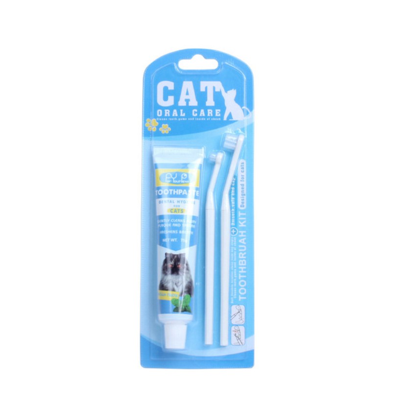 Cat Toothbrush Toothpaste Pet Dentalcleaning Set for kitten and cat