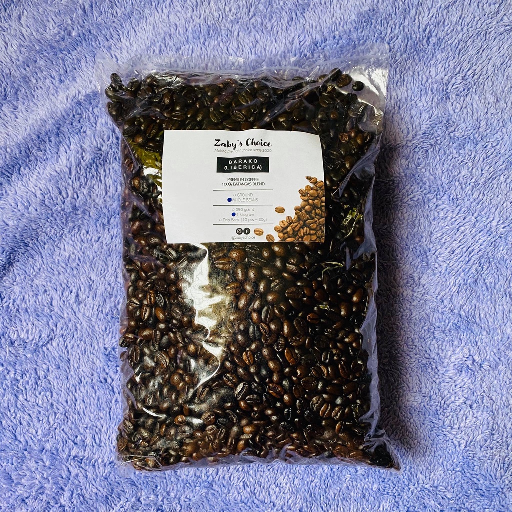 WHOLE BEANS BATANGAS COFFEE (KAPENG BARAKO) 1 kg (kilogram) / 250 grams