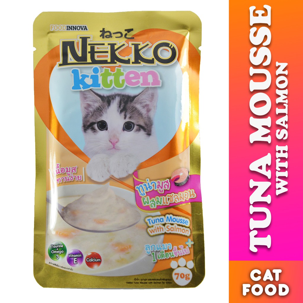 Nekko Kitten Tuna Mousse with Salmon Wet Cat Food 70g Shopee Philippines