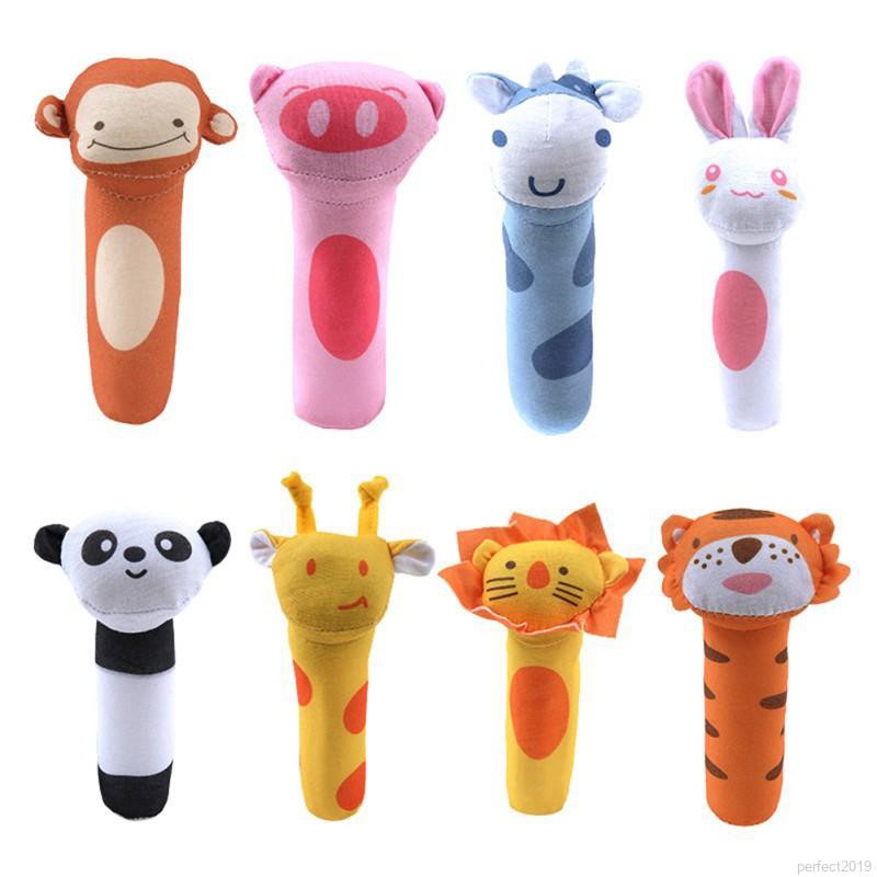 perfect Toy Baby Cute Animal Shaped Bell Pattern Rattles Hand Bell Ring ...