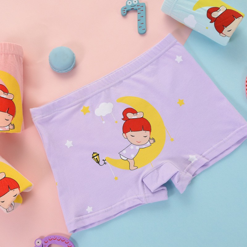 Teenage Girls Panties Cartoon Princess Print Cotton Briefs Kawaii Comfy Boy Girl Underwear seluar dalam