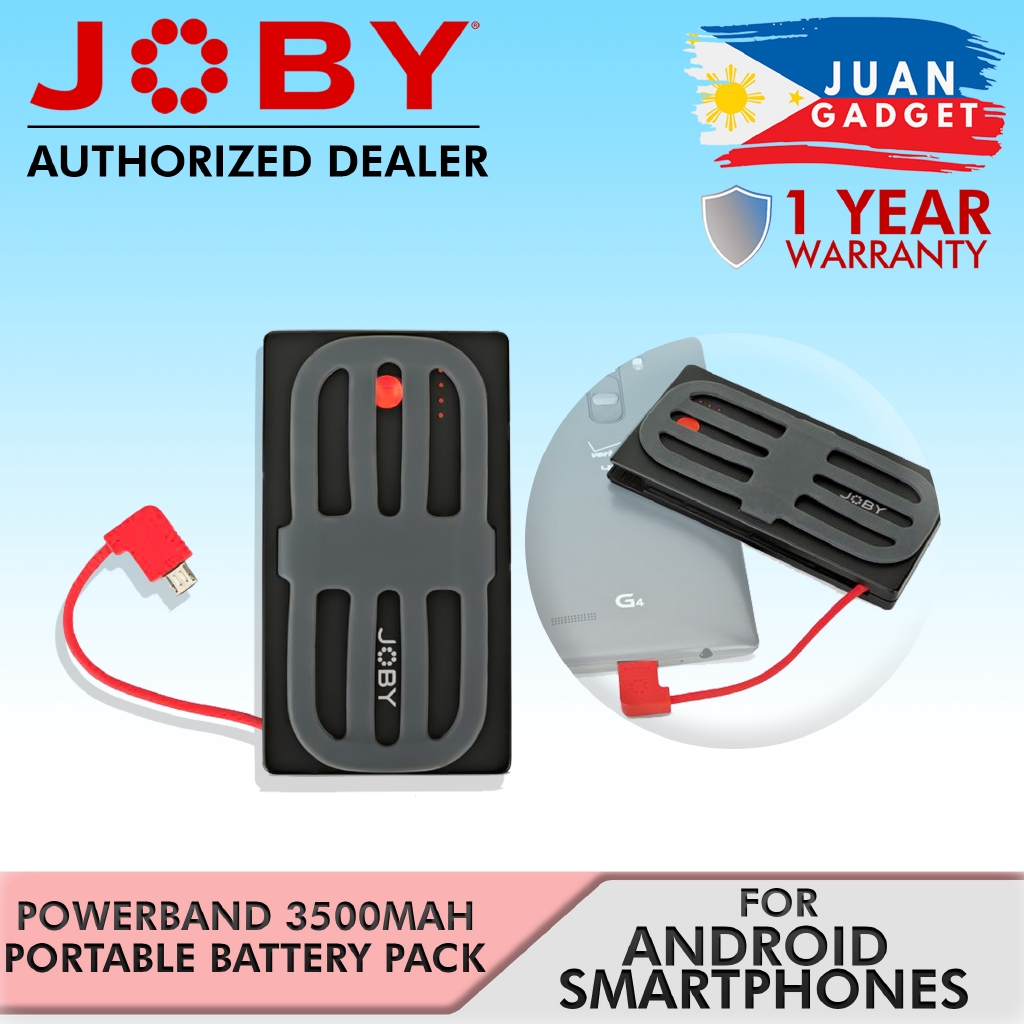 JOBY 1458 PowerBand 3500mAh Portable Battery Pack (Android) Shopee