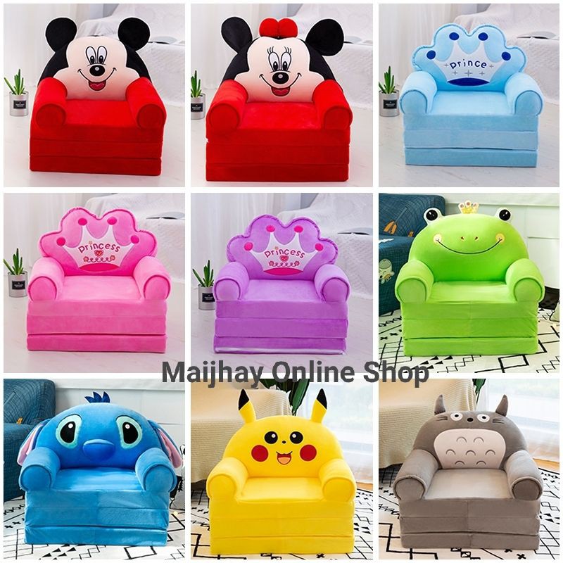 Cute 3Layers Character Foldable Sofa bed/Couches for Kids Shopee