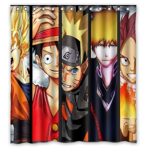 Custom Anime One Piece Luffy Dragon Ball Z Bleach Fairy Tail Naruto Idea Shower Curtain Amazing Decorate Your Bathroom 71 X71 Shopee Philippines