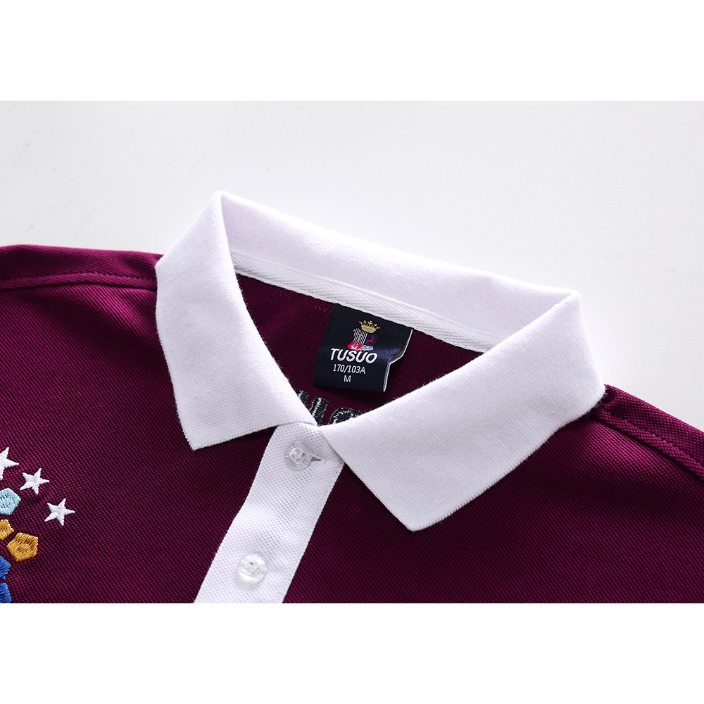 Official International Famous Brand TS Super Original Innovative Product Selection Sports Casual Foreign Trade Football World Cup Short-Sleeved polo Shirt Men's Pure Cotton