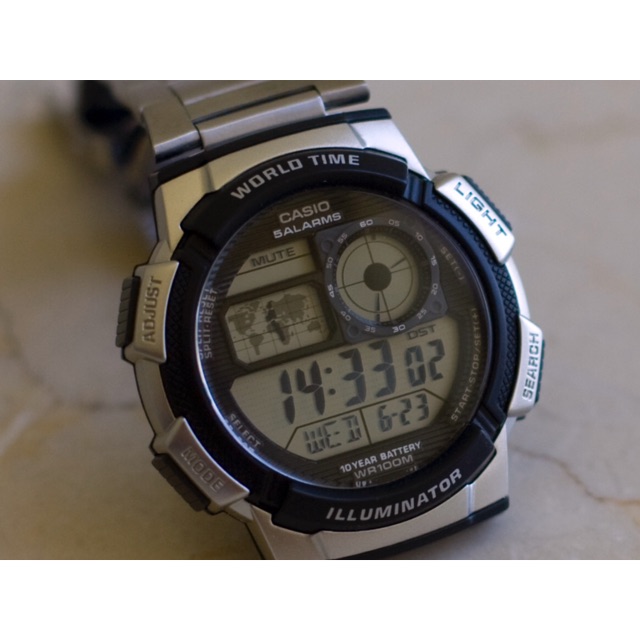 casio digital illuminator watch