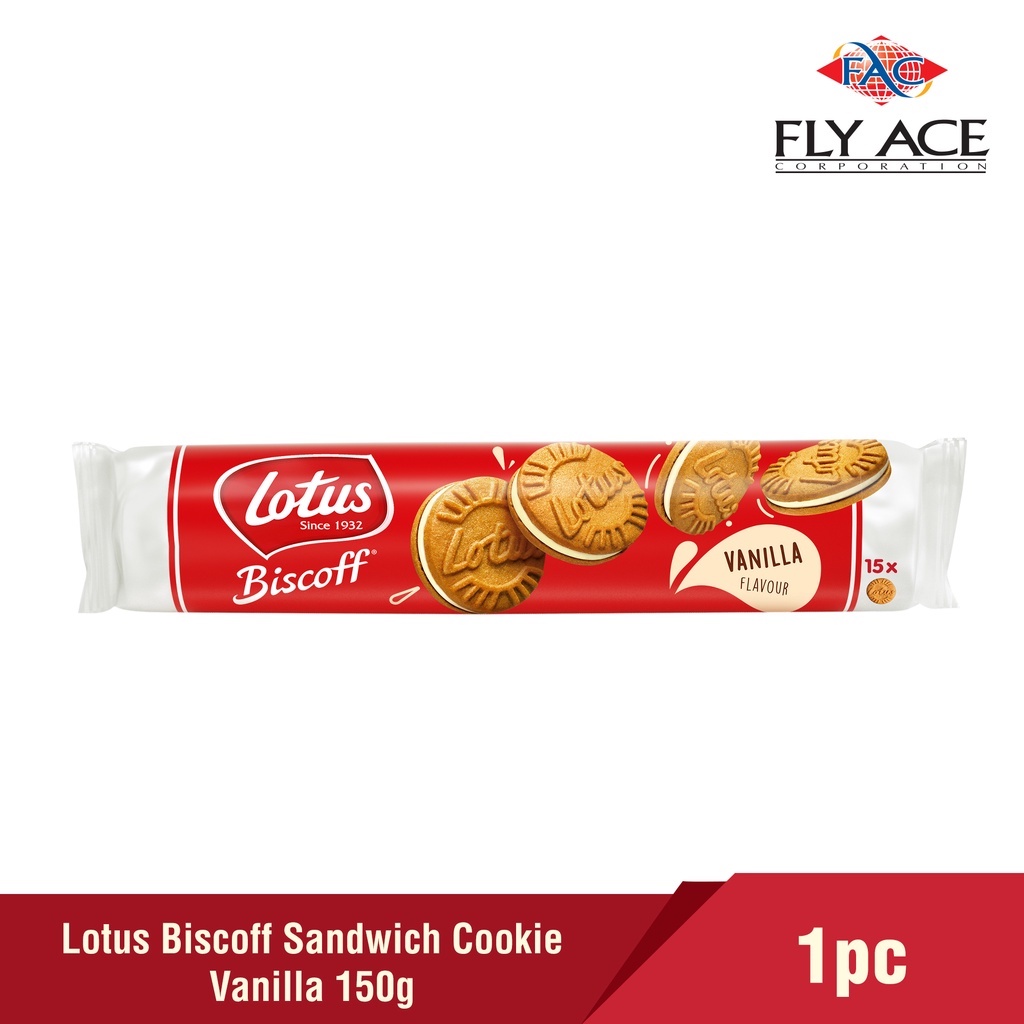 Lotus Biscoff Sandwich Cookie Vanilla 150g Shopee Philippines