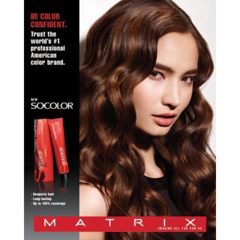 With Freebie] Matrix SOCOLOR Hair Color  6M Chocolate Dark Blonde (90g)  | Shopee Philippines