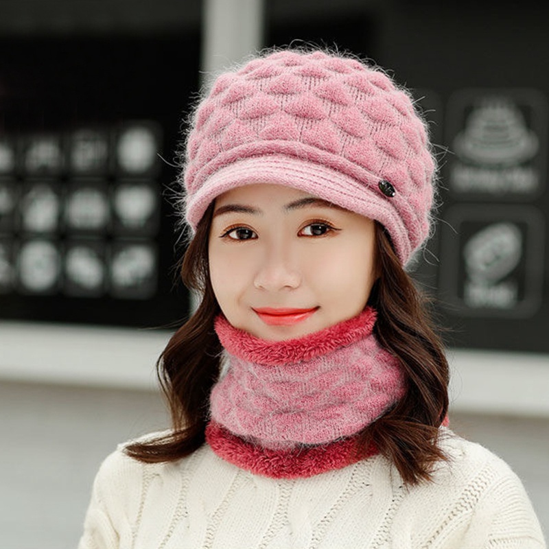 woolen scarf with cap