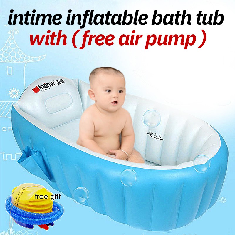 Baby Inflatable Bath Tub Baby Use Fashion Free Air Pump Shopee Philippines