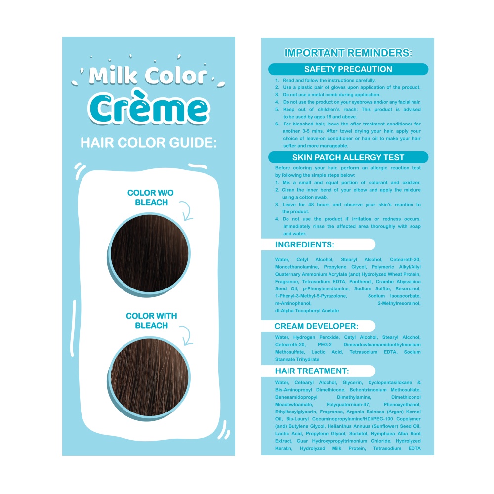 FRESH Hairlab Milk Color Creme Oreo Pearl Tea Medium Brown 100ML