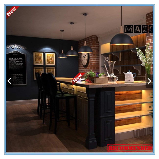 Neat retro minimalist ceiling chandelier lampshade industrial black iron chandelier E27 restaurant h