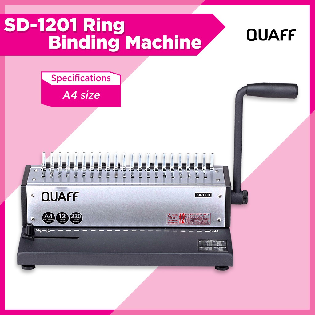 QUAFF Ring Binding Machine SD1201 A4 size Shopee Philippines