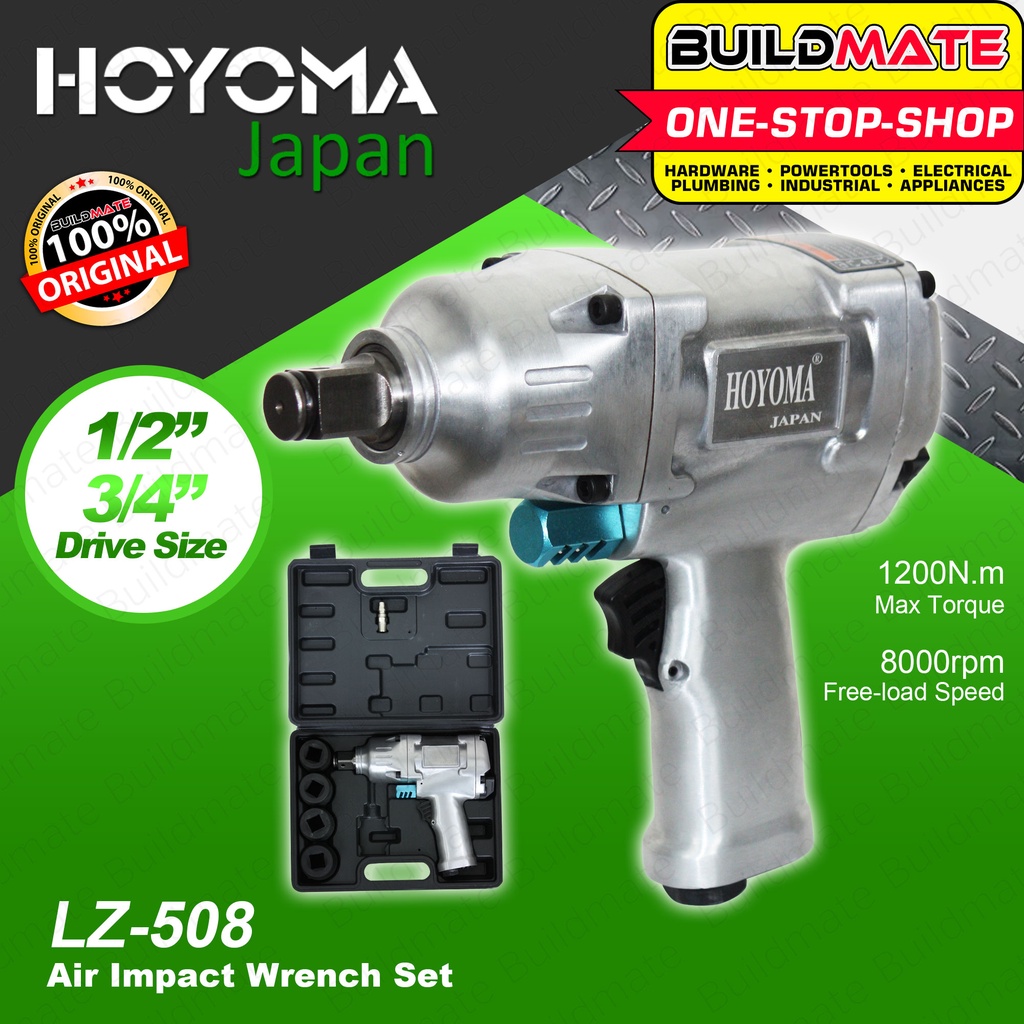 Pneumatic Air Impact Wrench Kit Set 1/2" & 3/4" Inch HOYOMA/MGTools 100