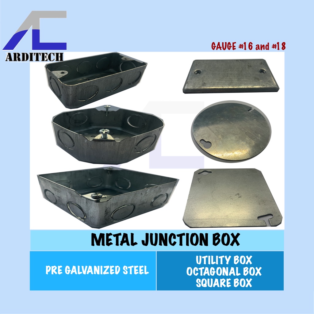 Metal Junction Box 4x4 Octagonal Box Utility Box Square Box G16 G18