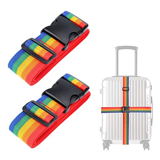 rainbow suitcase strap