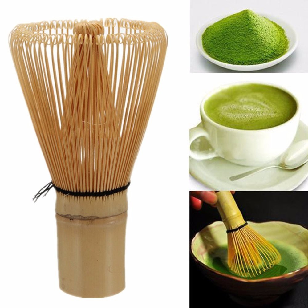 100 Pondate Natural White Bamboo Chasen Whisk Matcha Powder Green Tea Ceremony