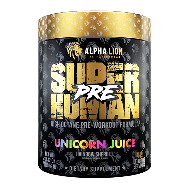 ALPHA LION SUPER HUMAN PRE 42 SERVINGS RAINBOW SHERBET FLAVOR
