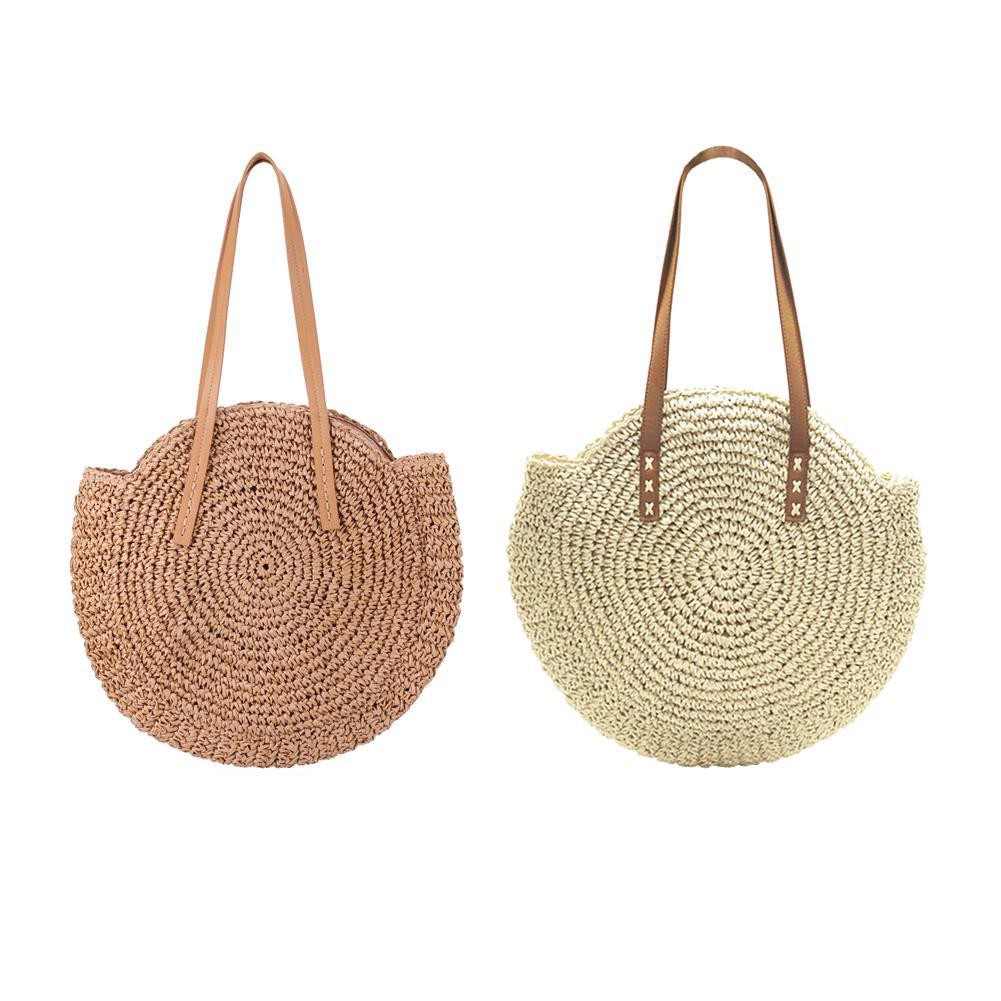 big round straw bag