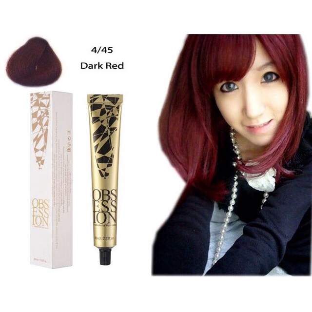 Obsession Hair Dye Color Set Dark Red 4 45