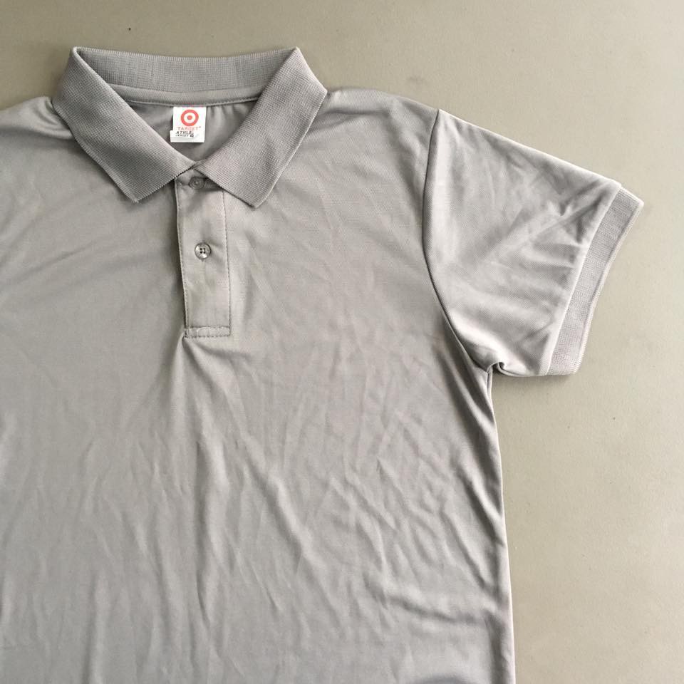 grey dri fit polo