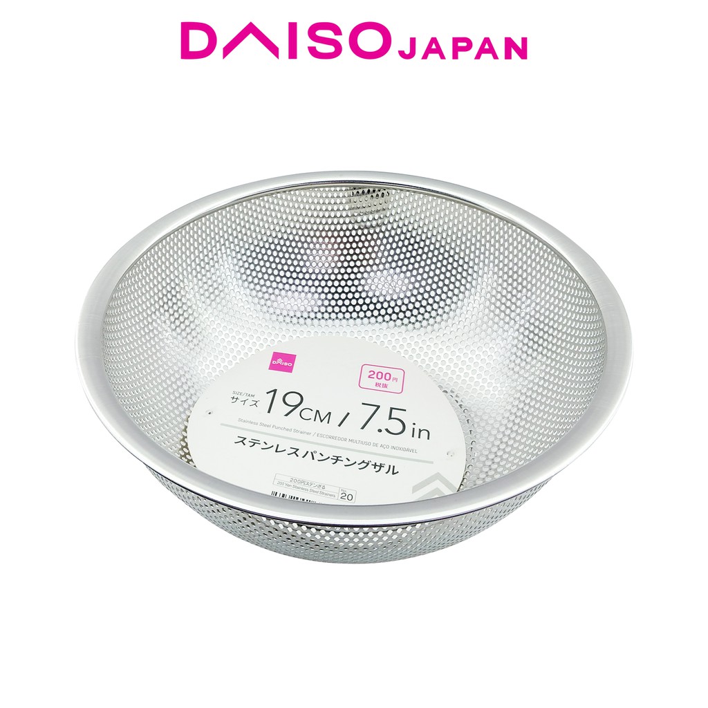 Daiso Stainless Steel Punched Strainer 19 cm Shopee Philippines