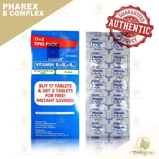 Pharex B-Complex Vitamin B1+B6+B12 (10 Tablets) 100% Original & Authentic | Shopee Philippines