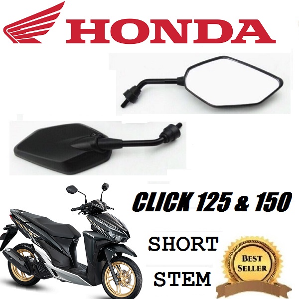 HONDA CLICK 125i & 150i Motorcycle Side mirror black short stem COD