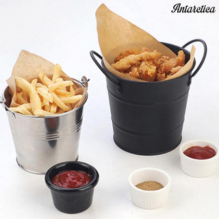 Portable Stainless Steel French Fries Basket Food Bucket Snack Potato Chips Barr 